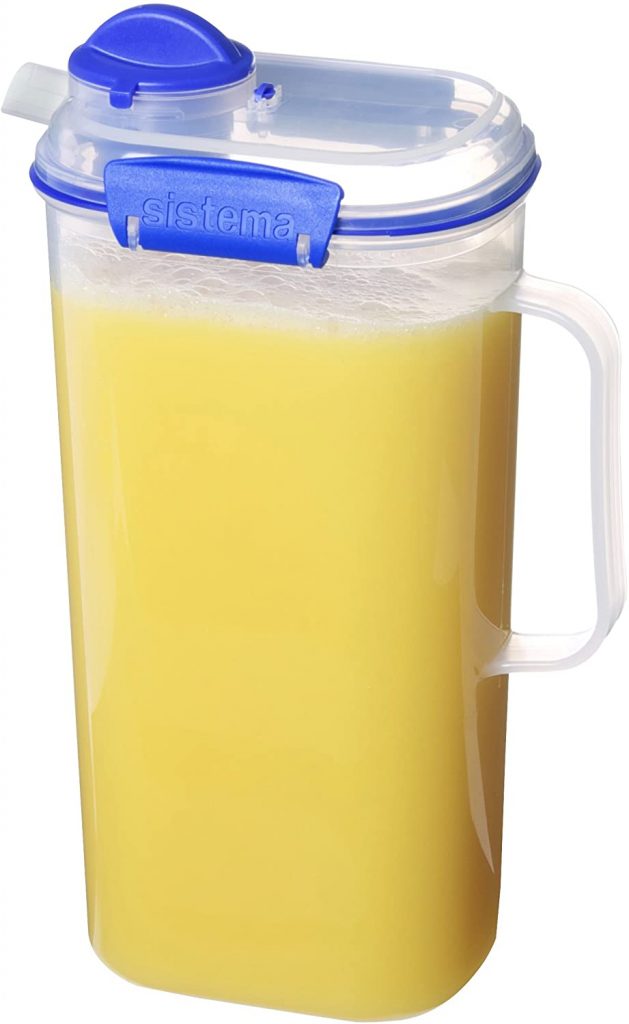 Sistema KLIP IT Juice Jug with Clip, Blue, 2 Litre bhumin.co.uk