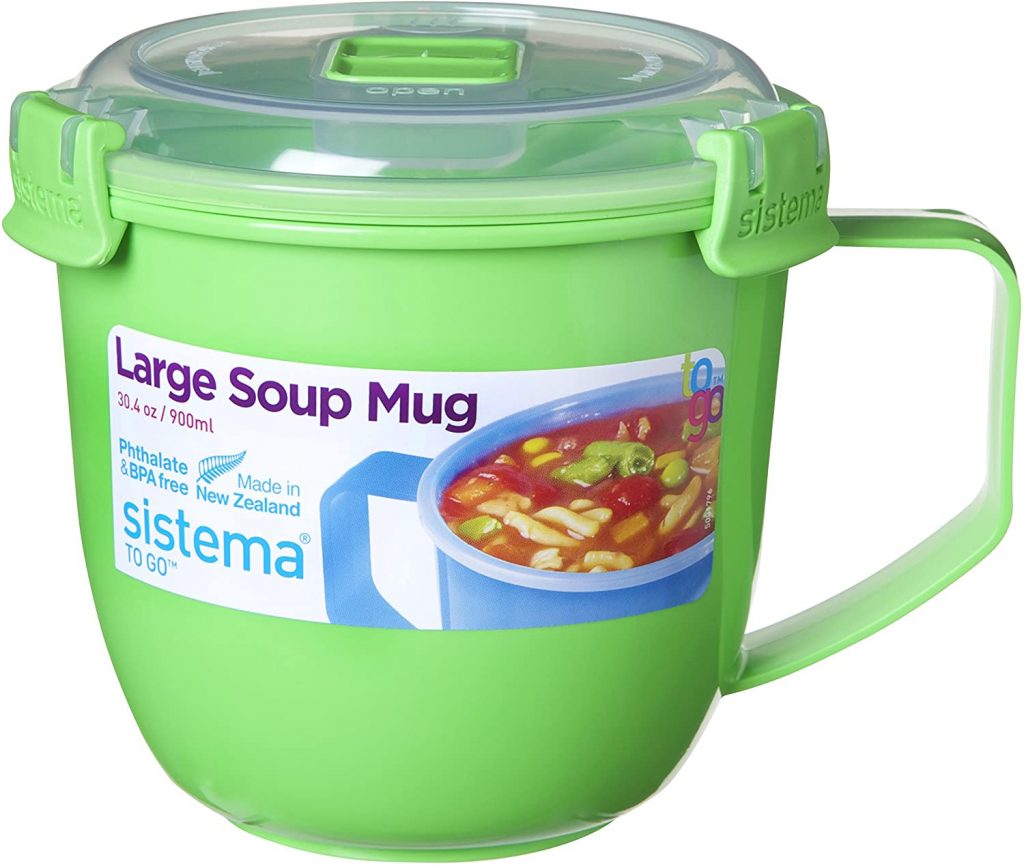 Sistema Large Microwave Soup Mug, 900 ml Assorted Colours bhumin.co.uk